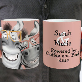 Best Friend Zebrors Funny Kaffemugg