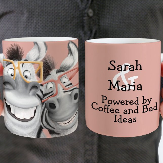 Best Friend Zebrors Funny Kaffemugg (Skapare uppladdad)