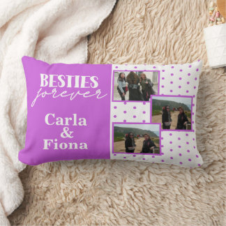 Best friends 3 photos on Throw Pillow Lumbarkudde