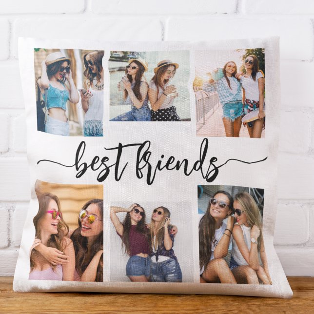 Best Friends 6 Photo Collage Keepsak Kudde (Skapare uppladdad)