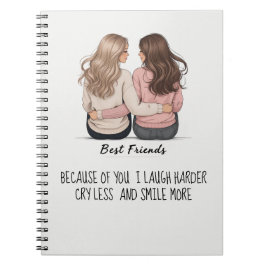 Best Friends Back View Hair & Outfit Illustration  Anteckningsbok