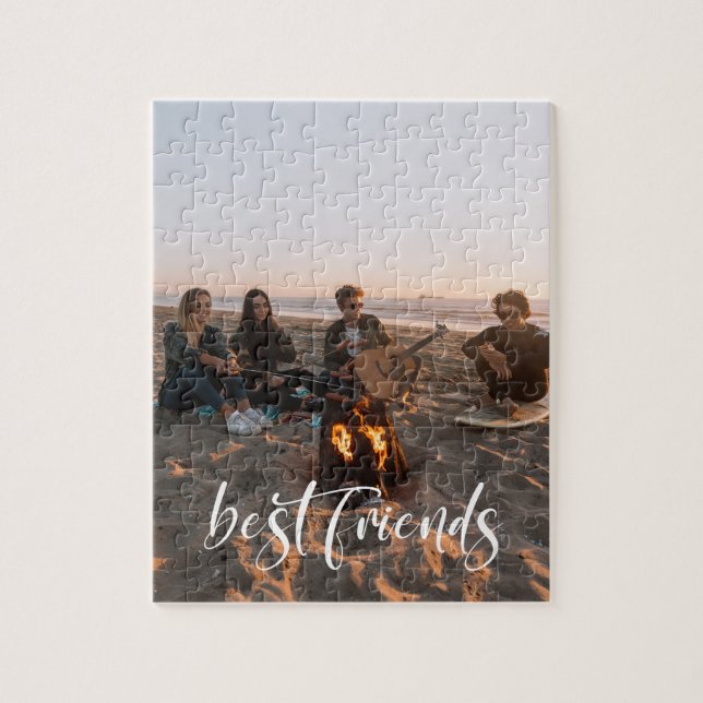 Best Friends Besties BFF Photo Keepsaké Jigszawa Pussel (Vertikal)