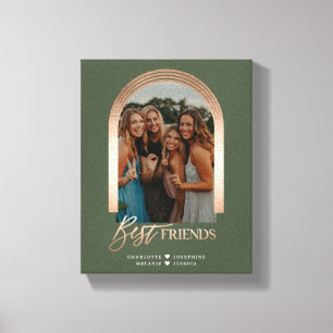 Best Friends BFF Elegant Arch Ram Photo Keepsak Canvastryck