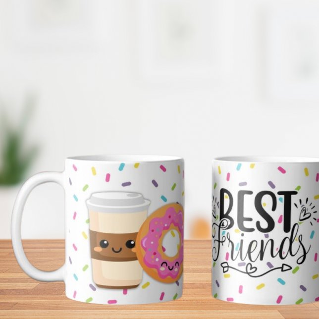 Best Friends Coffee och Donut Mugg (Skapare uppladdad)