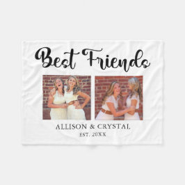 Best Friends Collage 2 foton BFF Letar efter skrip Fleecefilt