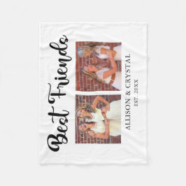Best Friends Collage 2 foton BFF Letar efter skrip Fleecefilt