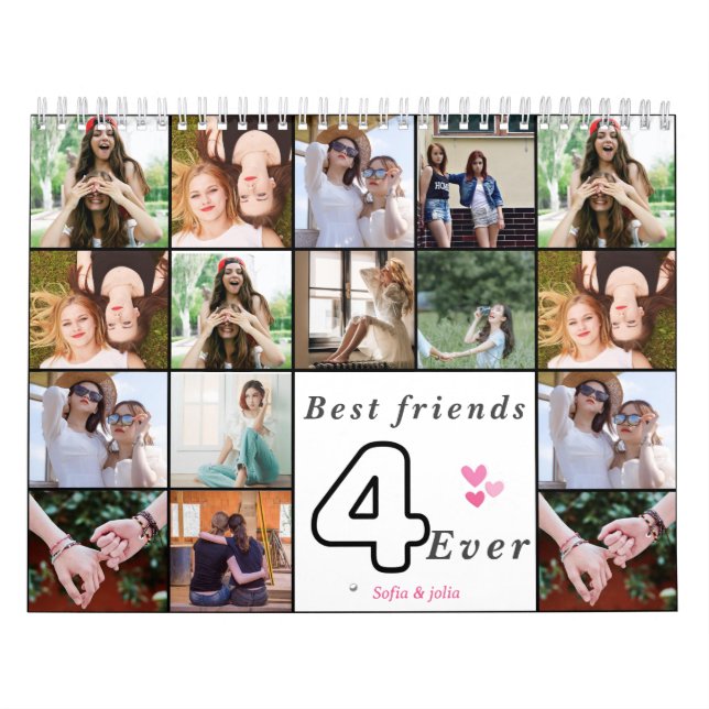 Best Friends Forever 2026 Calendar – Custom Photo  Kalender (Omslag)