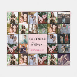 Best Friends Forever – 26 Photo Collage Blanket Fleecefilt