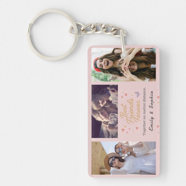 Best Friends Forever – 3 Photo Keychain Gift (Framsidan)