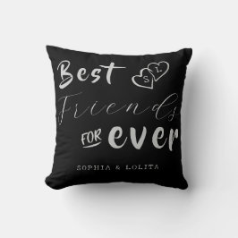 Best Friends Forever Anpassningsbar Black Pillow-f Kudde