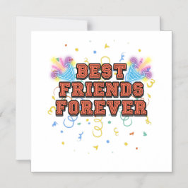 best friends forever,best friend day, funny, party magnetisk inbjudningskort
