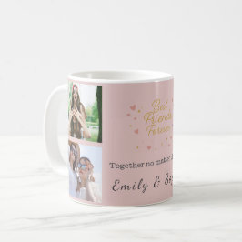 Best Friends Forever – Custom 4-Photo Collage Mug Kaffemugg