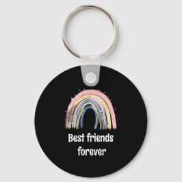 Best friends forever gold rainbow stars  nyckelring