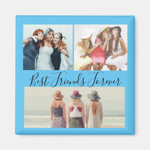 "Best Friends Forever Photo Collage" Magnet