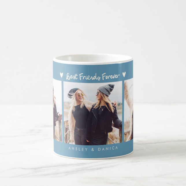 Best Friends Forever Photo Multi Photo Denim Blue Kaffemugg (Center)