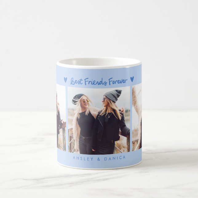 Best Friends Forever Photo Multi Photo Icy Blue Kaffemugg (Center)