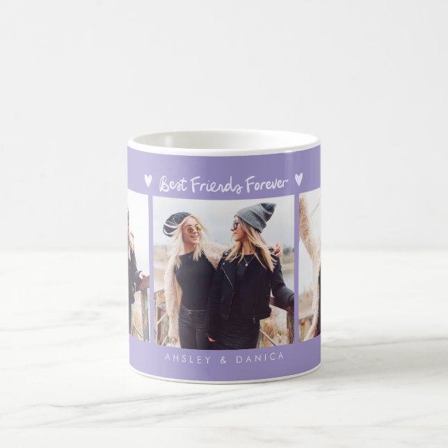 Best Friends Forever Photo Multi Photo Lilac Kaffemugg (Center)