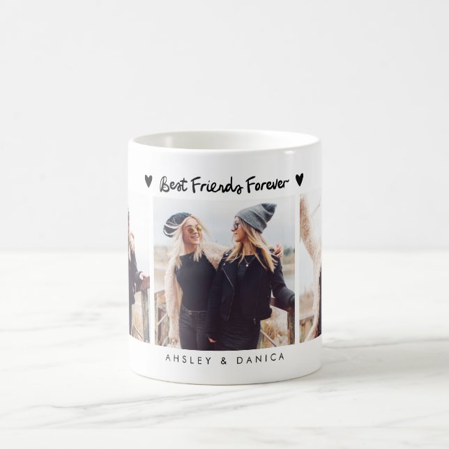 Best Friends Forever Photo Multi Photo White Kaffemugg (Center)