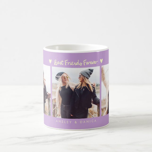 Best Friends Forever Photo Multi Photo Wisteria Kaffemugg (Center)