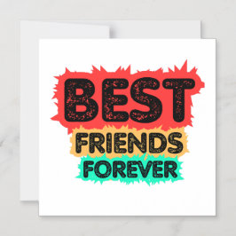 BEST FRIENDS FOREVER RETRO FRIENDS, FRIENDSHIP MAGNETISK INBJUDNINGSKORT