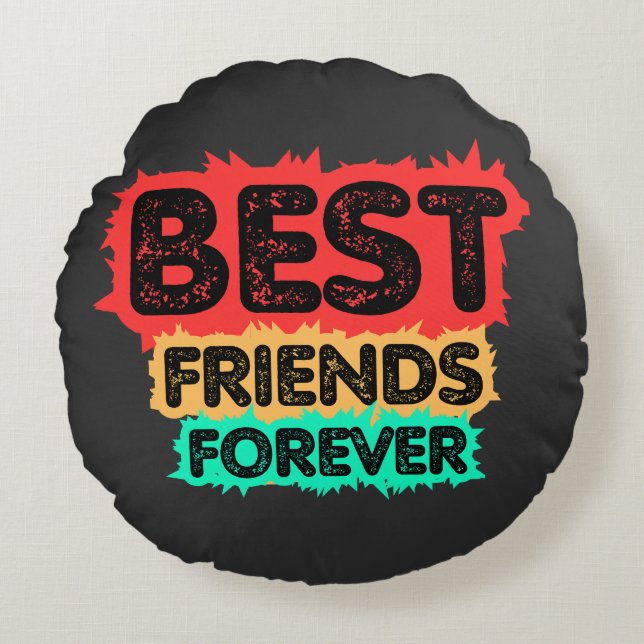 BEST FRIENDS FOREVER RETRO FRIENDS, FRIENDSHIP RUND KUDDE (Framsidan)