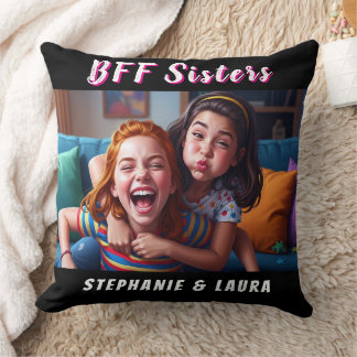 Best Friends Forever Sisters Funny  Kudde
