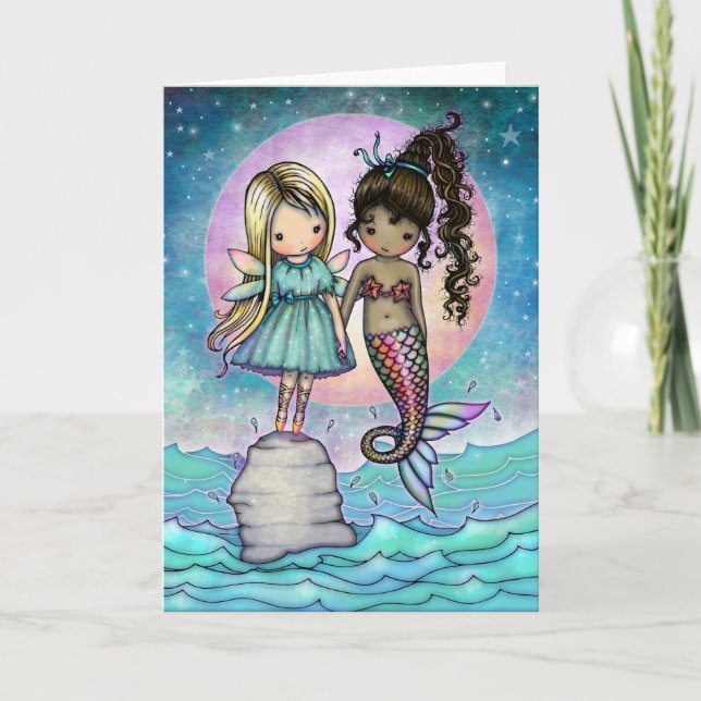 Best Friends Forever Sweet Fairy and Mermaid Kort (Framsida)