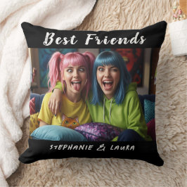 Best Friends Funny Colorful Hair Kudde