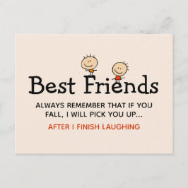 Best Friends Funny Quote Vykort