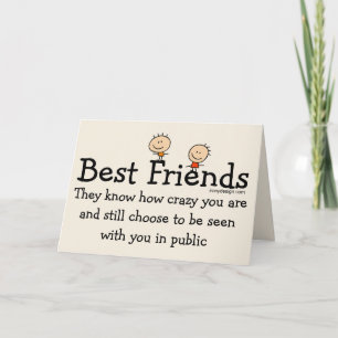 Best Friends Funny Saming Kort