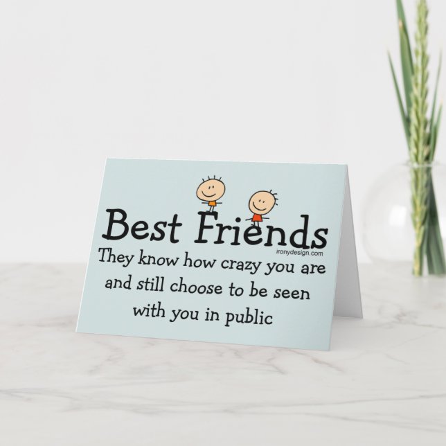 Best Friends Funny Saming Kort (Framsida)