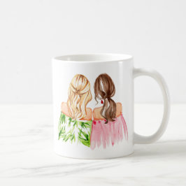 Best Friends Gift Mugg Blonde och Brunette