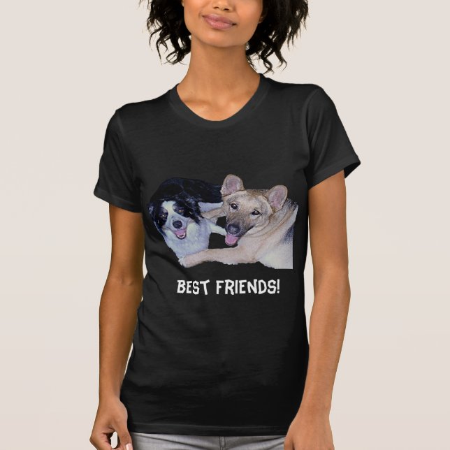 Best Friends Gräns Collie & German Shepherd Tröja (Framsida)
