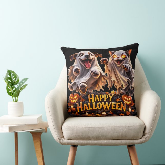 Best friends happy Halloween decorative Kudde (Stol)