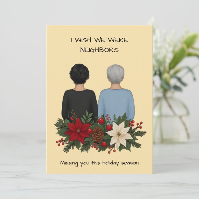 Best Friends Holiday Card Customized Wish We Were Julkort (Stående Fram)