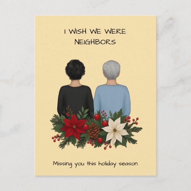 Best Friends Holiday Postcard Custom Wish We Were Helg Vykort (Framsida)