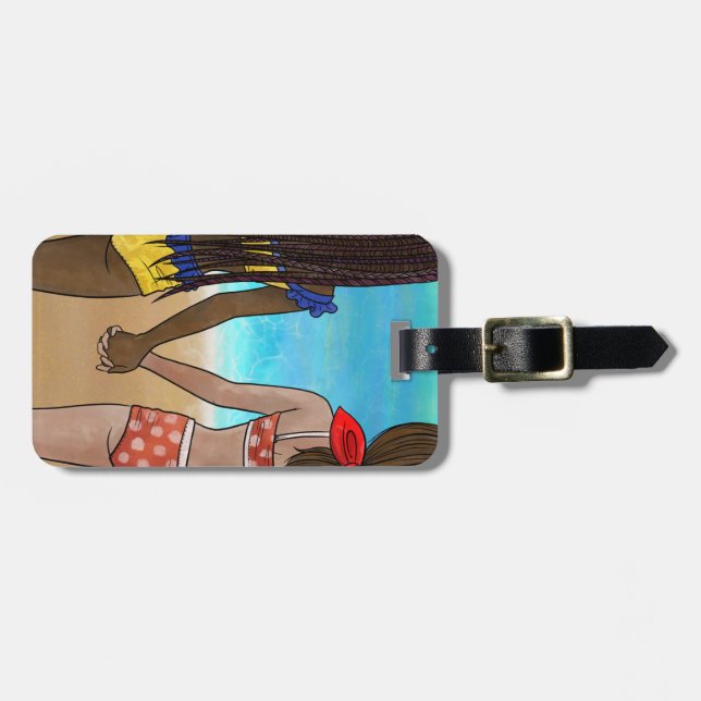 Best Friends Luggage Tag Bagagebricka (Horisontell Framsida)