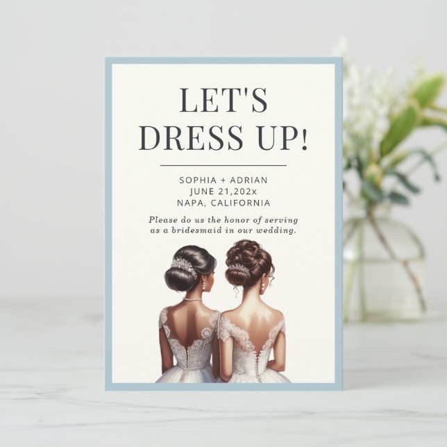 Best Friends Maid of honor Bridesmaid Frieri Inbjudningar (Stående Fram)