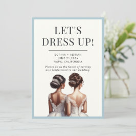 Best Friends Maid of honor Bridesmaid Frieri Inbjudningar