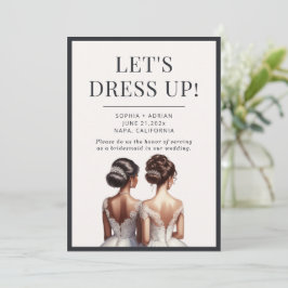 Best Friends Maid of honor Bridesmaid Frieri Inbjudningar