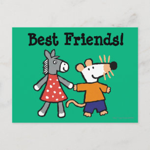 Best Friends Maisy och Dotty Hold Händer Vykort