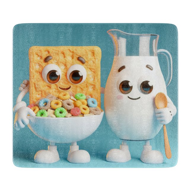 Best friends - milk and cereals 3d illustration (Framsidan)