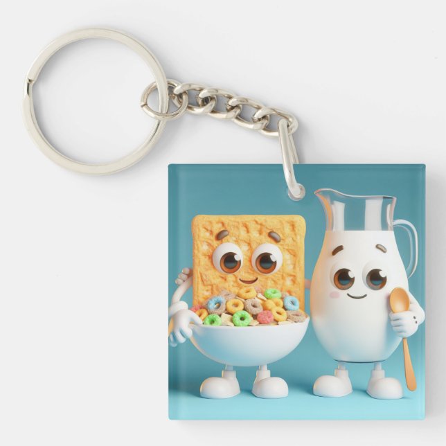 Best friends - milk and cereals 3d illustration (Framsidan)