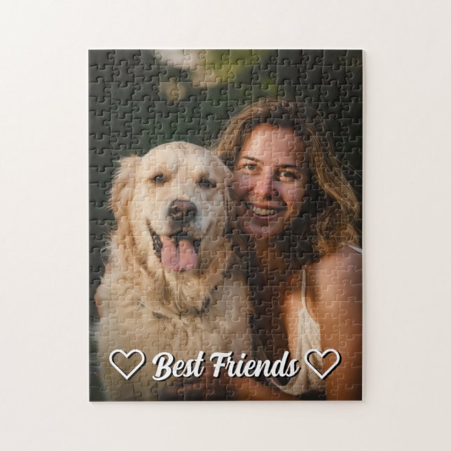 Best Friends Pet Photo Custom Gift for Pet Lovers Pussel (Vertikal)