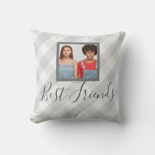 Best Friends Photo Grått Play Kudde