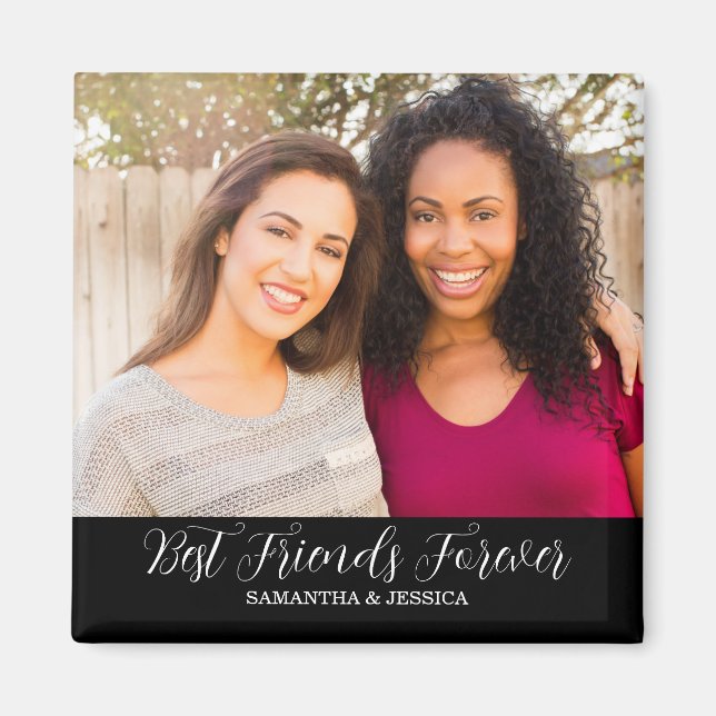 Best Friends Photo Namn Magnet (Framsidan)