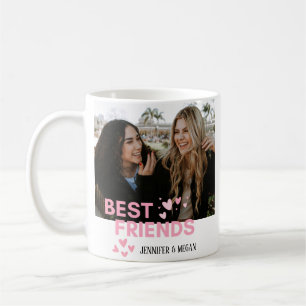 Best Friends Photo Rosa Personlig Namn Kaffemugg