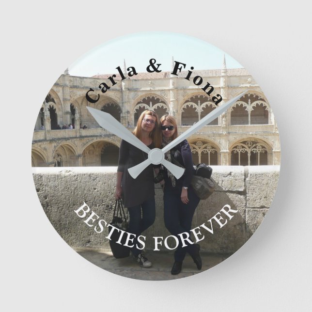 Best Friends Photo Wall Rund Klocka (Framsida)