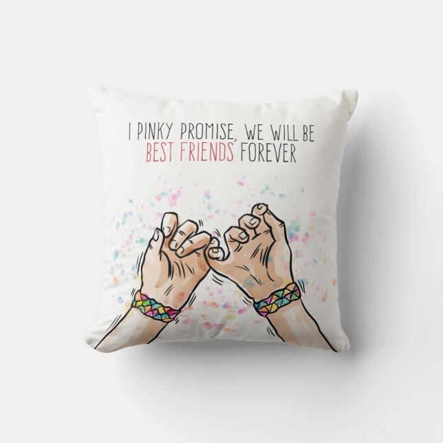 Best Friends Pinky Promise | DEKORATIV KUDDE (Framsida)