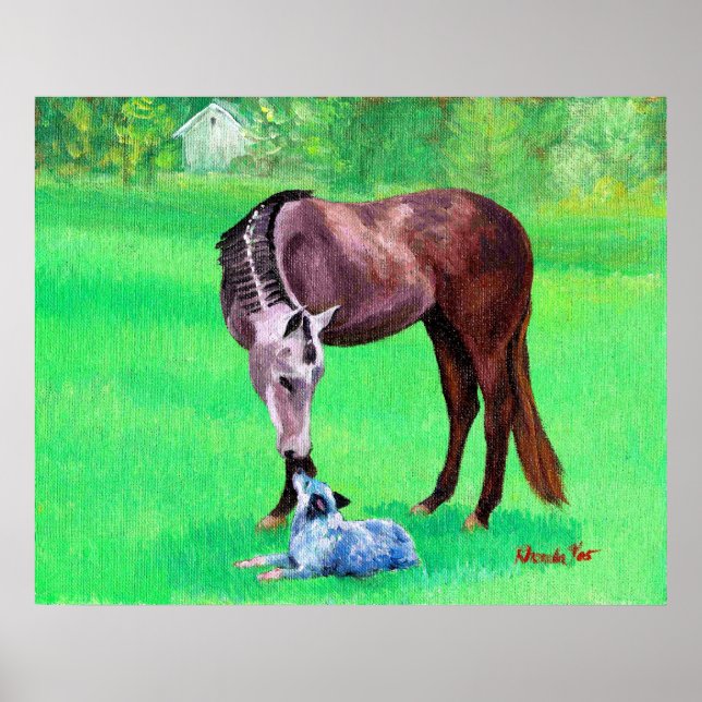 Best Friends Quarter Horse Australian Cattle Hund Poster (Framsidan)